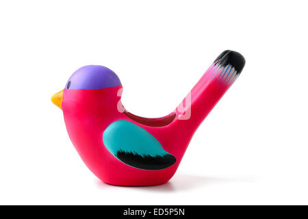 ceramic bird isolated on white Stock Photo