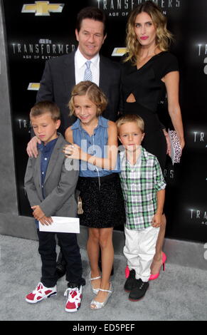 New York City celebrates the premiere of the much anticipated Michael Bay film, Transformers: Age of Extinction  Featuring: Mark Wahlberg,Rhea Durham,Brendan Wahlberg,Ella Rae Wahlberg,Michael Wahlberg Where: New York City, New York, United States When: Stock Photo