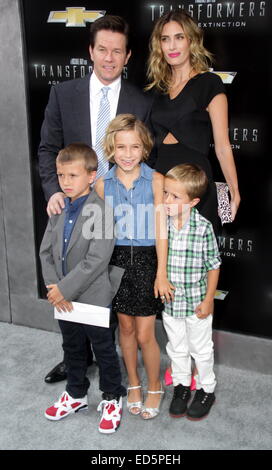 New York City celebrates the premiere of the much anticipated Michael Bay film, 'Transformers: Age of Extinction'  Featuring: Mark Wahlberg,Rhea Durham,Brendan Wahlberg,Ella Rae Wahlberg,Michael Wahlberg Where: New York City, New York, United States When: Stock Photo