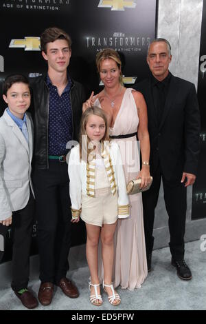 New York premiere of 'Transformers: Age Of Extinction' at the Ziegfeld Theatre  Featuring: Titus Welliver,and Family Where: New York City, New York, United States When: 25 Jun 2014 Stock Photo