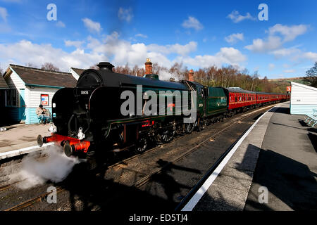 The steam train Repton as seen at Grosmont on the North Yorkshire Moors Railway. Grosmont Canvas. Grosmont Canvases. Grosmont Pr Stock Photo