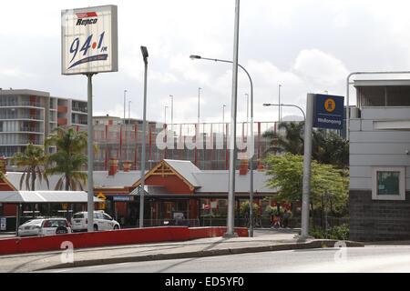 Wollongong train station viewed from the east side. Stock Photo