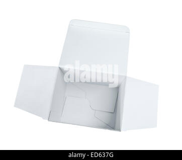 Empty cardboard box from above Stock Photo