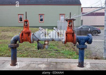 Water pipes in Eureka California USA Stock Photo