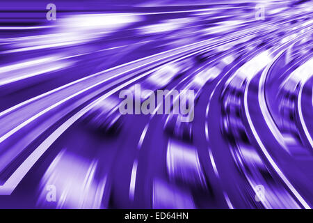 speed on highway, date transmission Stock Photo