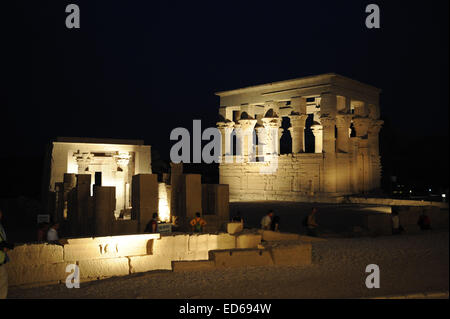Egypt Temple of Philae from Nile Stock Photo