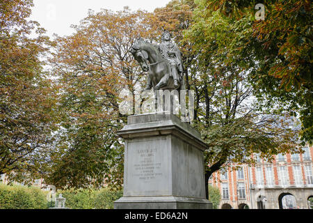 Place Royale statue man riding horse Stock Photo