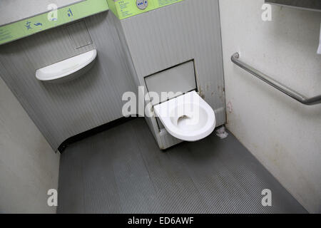 public restroom interior Paris Stock Photo