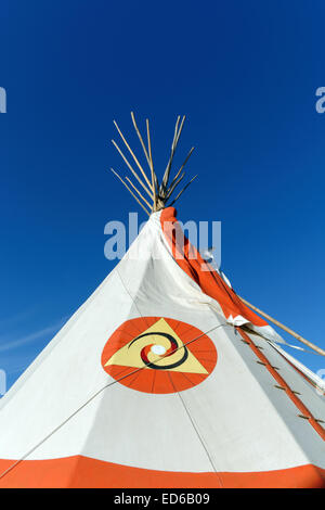 Tepee Glamping  WOMAD 2014 Stock Photo