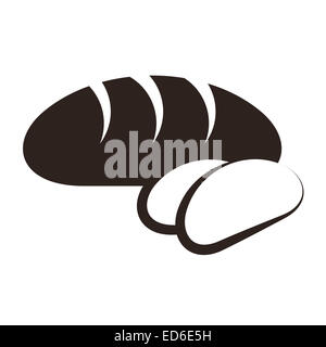 Sliced loaf of bread, black and white Stock Photo - Alamy