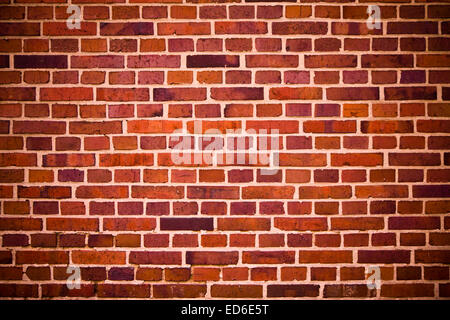 Red and brown old bricks wall background Stock Photo