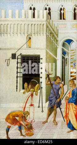 Giovanni di Paolo, The Beheading of Saint John the Baptist 1455-1460 Tempera on panel. Art Institute of Chicago, USA. Stock Photo