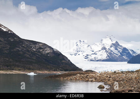 Distant view of the Perito Moreno Glacier in Argentina Stock Photo
