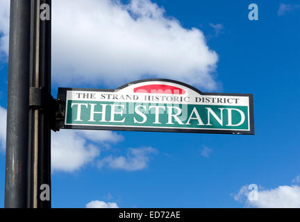 The Strand in historic old downtown Galveston, Texas, USA Stock Photo