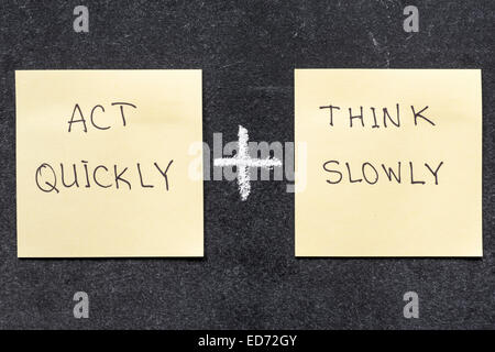 key to success rule handwritten on sticky notes Stock Photo