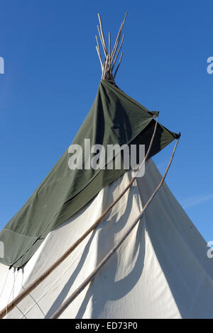 Tepee Glamping  WOMAD 2014, England Stock Photo