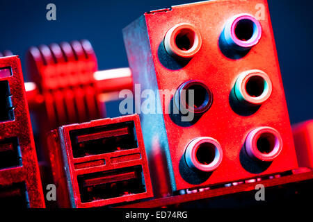 motherboard audio input output Stock Photo