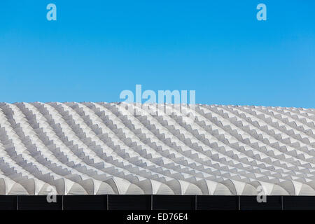 The repeated pattern of many rows of plastic tunnels for early crop production  in Santa Barbara County, Stock Photo