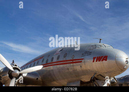 Tucson, AZ, USA - December 12, 2014 : Vintage TWA airliner Stock Photo