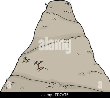 Cartoon background of single mountain with flat top Stock Photo - Alamy