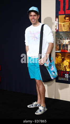 Perez Hilton attends the New York premiere of 'One Direction: This Is Us' at the Ziegfeld Theater on August 26, 2013. Stock Photo