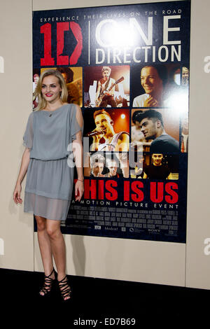 Actress Madeline Brewer attends the New York premiere of 'One Direction: This Is Us' at the Ziegfeld Theater on August 26, 2013. Stock Photo