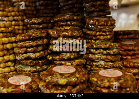 Cairo, Egypt. 29th Dec, 2014. Sweets are displayed at a shop in preparation to celebrate the birthday of prophet Muhammad, also known as ''Mawlid Nabawi'', which will fall next week, in Cairo, December 31, 2014 © Amr Sayed/APA Images/ZUMA Wire/Alamy Live News Stock Photo