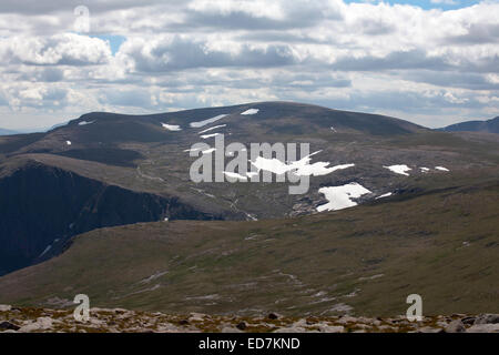 The summit of Ben Macdui  from Cairn Gorm Cairngorm mountains Grampian Scotland Stock Photo