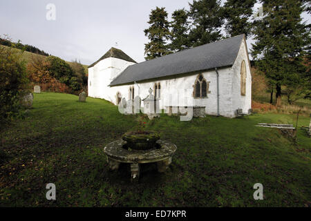 St Mary's Church, Pilleth, Powys, Wales. Site of the Battle of Pilleth in 1402 Stock Photo