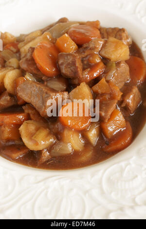 Classic Boeuf Bourguignon or beef casserole Stock Photo