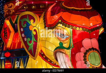 Elephant Chinese Lanterns at Longleat, Warminster, Wiltshire. England Stock Photo