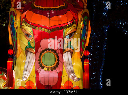 Elephant Chinese Lanterns at Longleat, Warminster, Wiltshire. England Stock Photo