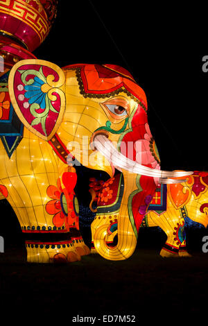 Elephant Chinese Lanterns at Longleat, Warminster, Wiltshire. England Stock Photo