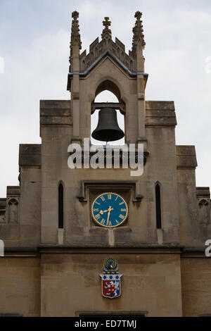Sidney Sussex College, Cambridge, Clock and Bell Tower Stock Photo