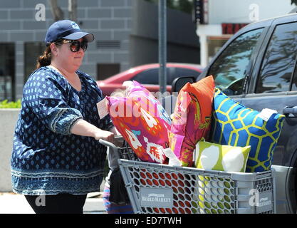 Melissa McCarthy goes shopping at Cost Plus World Market with her daughter Vivian Falcone  Featuring: Melissa McCarthy Where: Sherman Oaks, California, United States When: 28 Jun 2014 Stock Photo