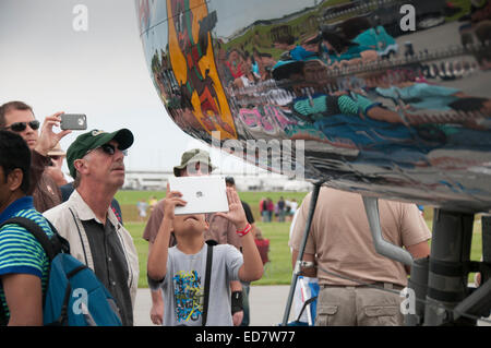 Spectators at air show. Stock Photo