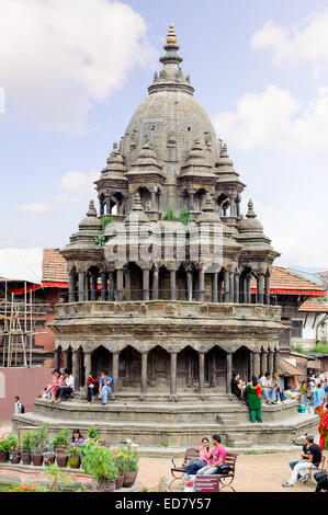 : Hari Shankar Temple, Taleju Temple, Taleju Bell, Degutalle Temple at Durbar Sqaure in Patan, Lalitpur city. Stock Photo