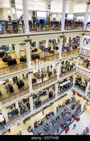 Chicago Illinois,Loop Retail Historic District,downtown,North State Street,Marshall Field & Company building,Macy's,interior inside,shopping shopper s Stock Photo