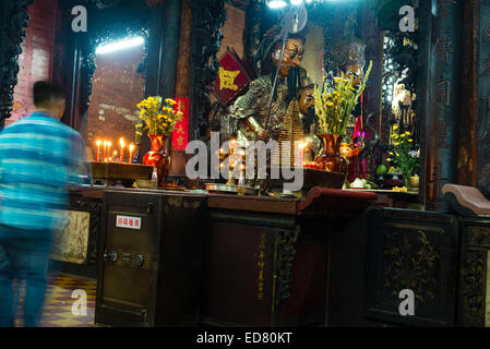 Worshiping at Jade Emperor Pagoda in Ho Chi Minh City Stock Photo