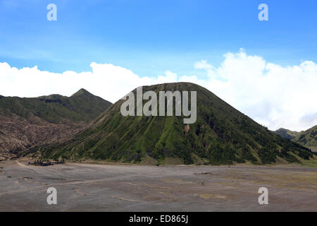 Batok Volcano at Bromo Mountain Region National Park East Java Indonesia Stock Photo