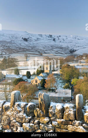 Burnsall village on the River Wharfe in Wharfedale, The Yorkshire Dales, England. Stock Photo