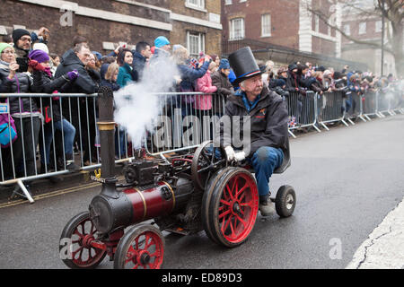 Westminster, Central London, London, UK 1st January 2015, Miniatures roll pass Westminster's political centre at the London New Years Parade Day 2015, Credit:  Richard Soans/Alamy Live News Stock Photo