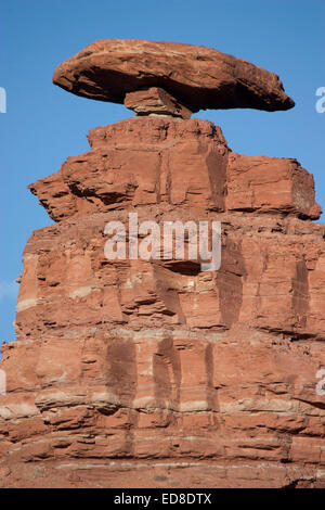 USA, Utah, near Mexican Hat, Mexican Hat Rock Stock Photo