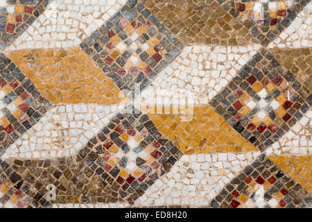 Small Tiled Colorful Mosaic from Ancient Rome Stock Photo