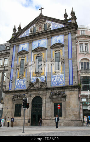 PORTO, PORTUGAL - JUNE 4, 2014: Facade of the Church of Santo Antonio dos Congregados (18th Century) in Porto, Portugal. Stock Photo
