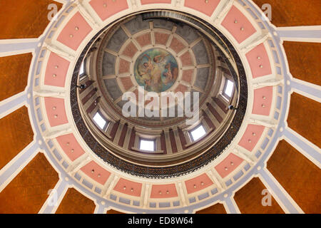 Illinois Bloomington,Downtown,McLean County Museum of History,county courthouse,historic building,landmark,dome,interior inside,IL140909035 Stock Photo