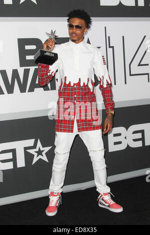 The 2014 BET Awards Press Room at Nokia Theatre in Los Angeles, California on June 29, 2014.  Featuring: August Alsina Where: Los Angeles, California, United States When: 30 Jun 2014 Stock Photo
