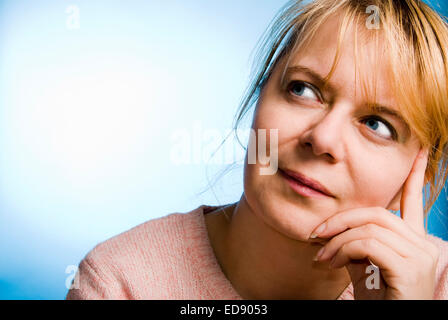 portrait of an optimistic woman in her early forties Stock Photo