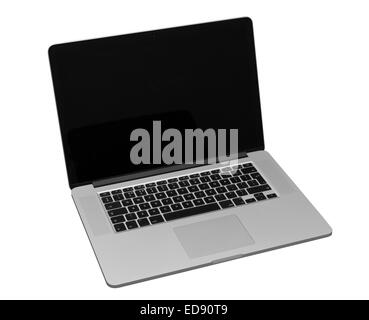 Laptop computer isolated on white background Stock Photo