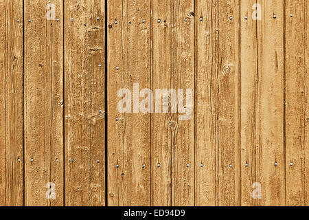 Weathered wooden planks with nails Stock Photo